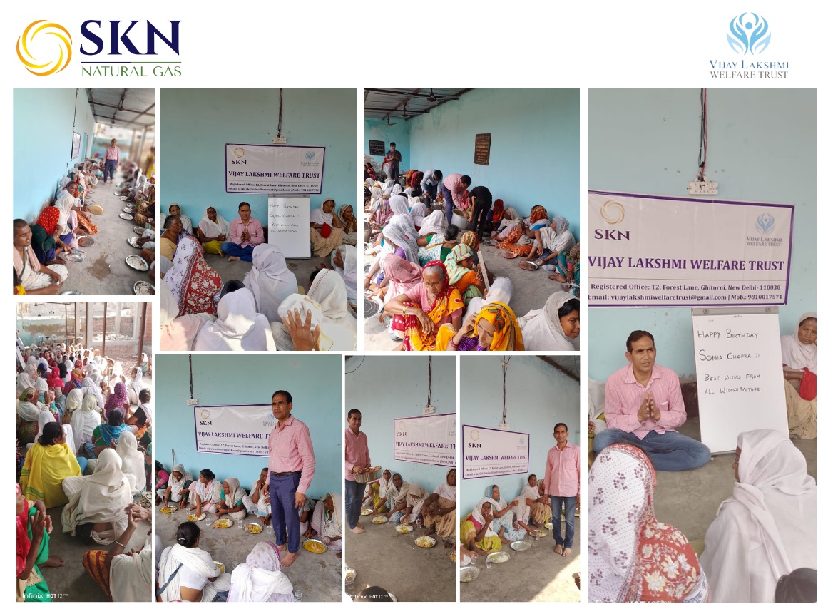 5th Bhandara — served 240 widow ladies at Radha Kund, Vrindavan